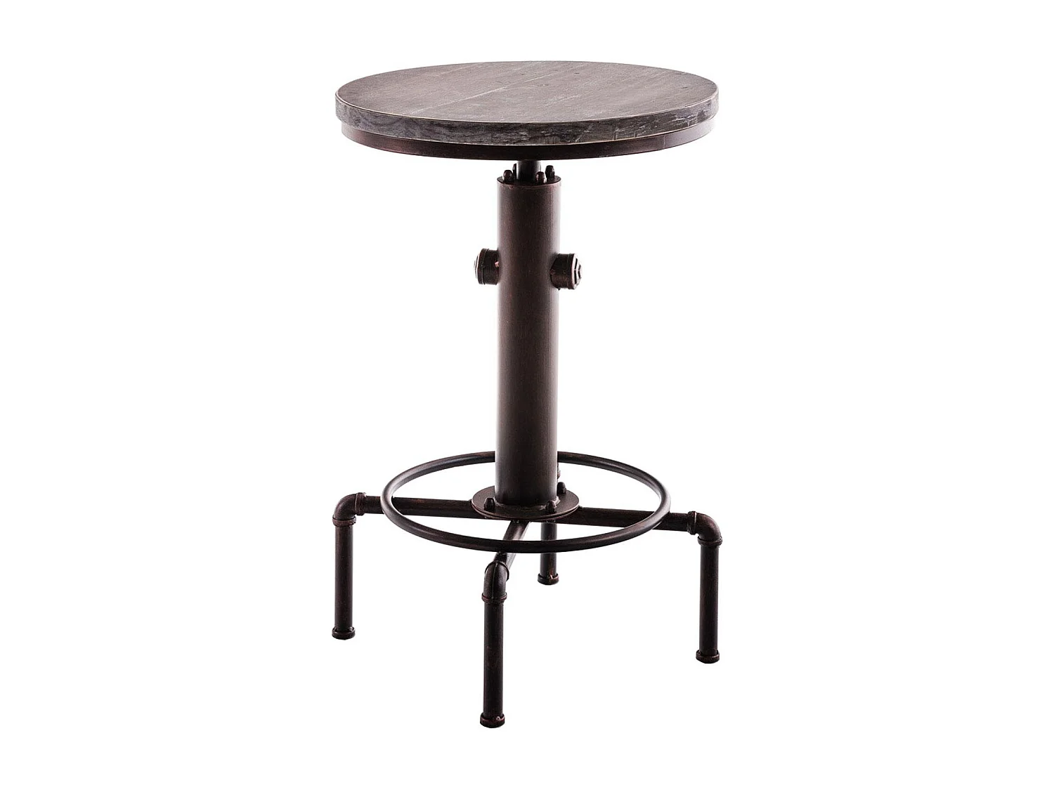 Table haute de bar - rond Ø 39 cm - Bois - Bronze - Lumos