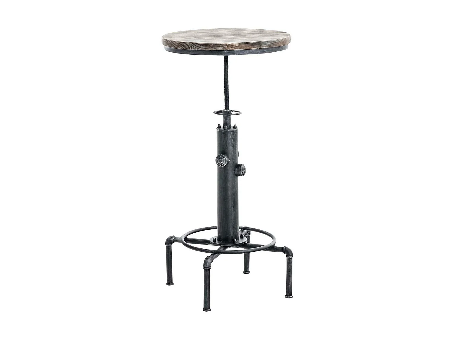 Ronde statafel - rund 39cm - Hout - Argent antique - Lumos