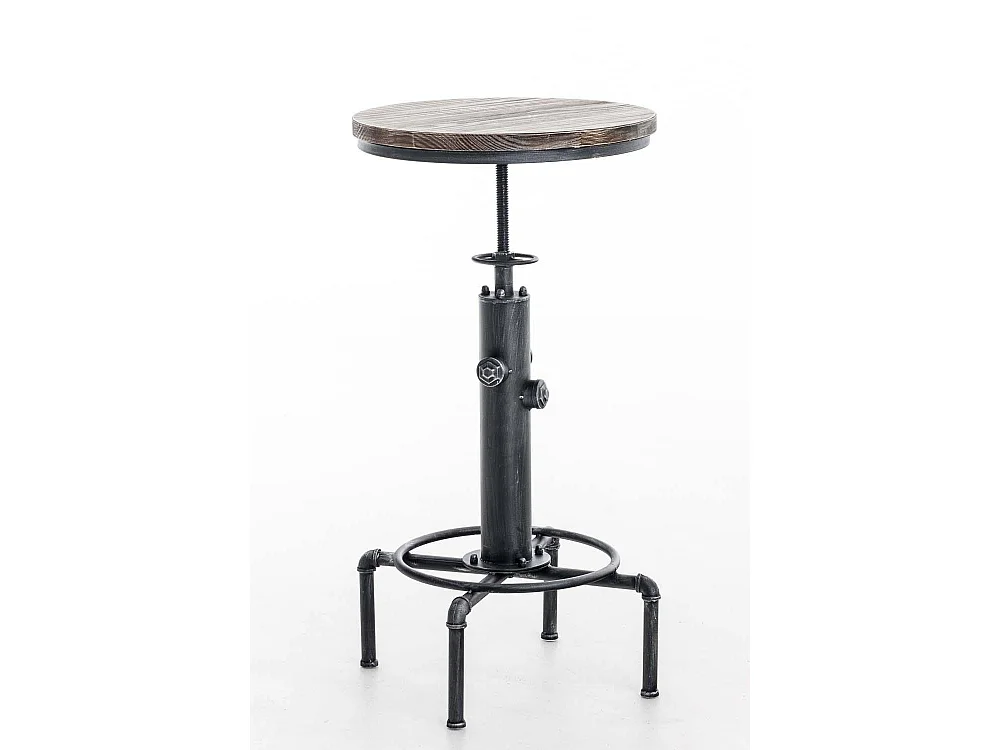 Ronde statafel - rund 39cm - Hout - Argent antique - Lumos