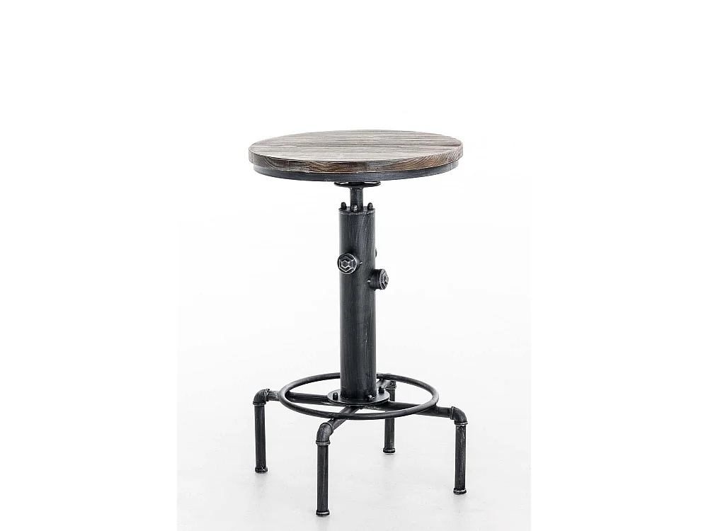 Ronde statafel - rund 39cm - Hout - Argent antique - Lumos