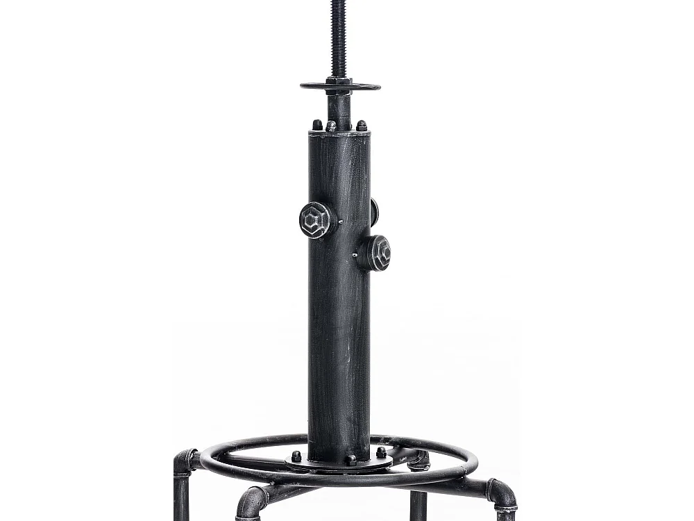 Table haute de bar - rond Ø 39 cm - Bois - Argent antique - Lumos