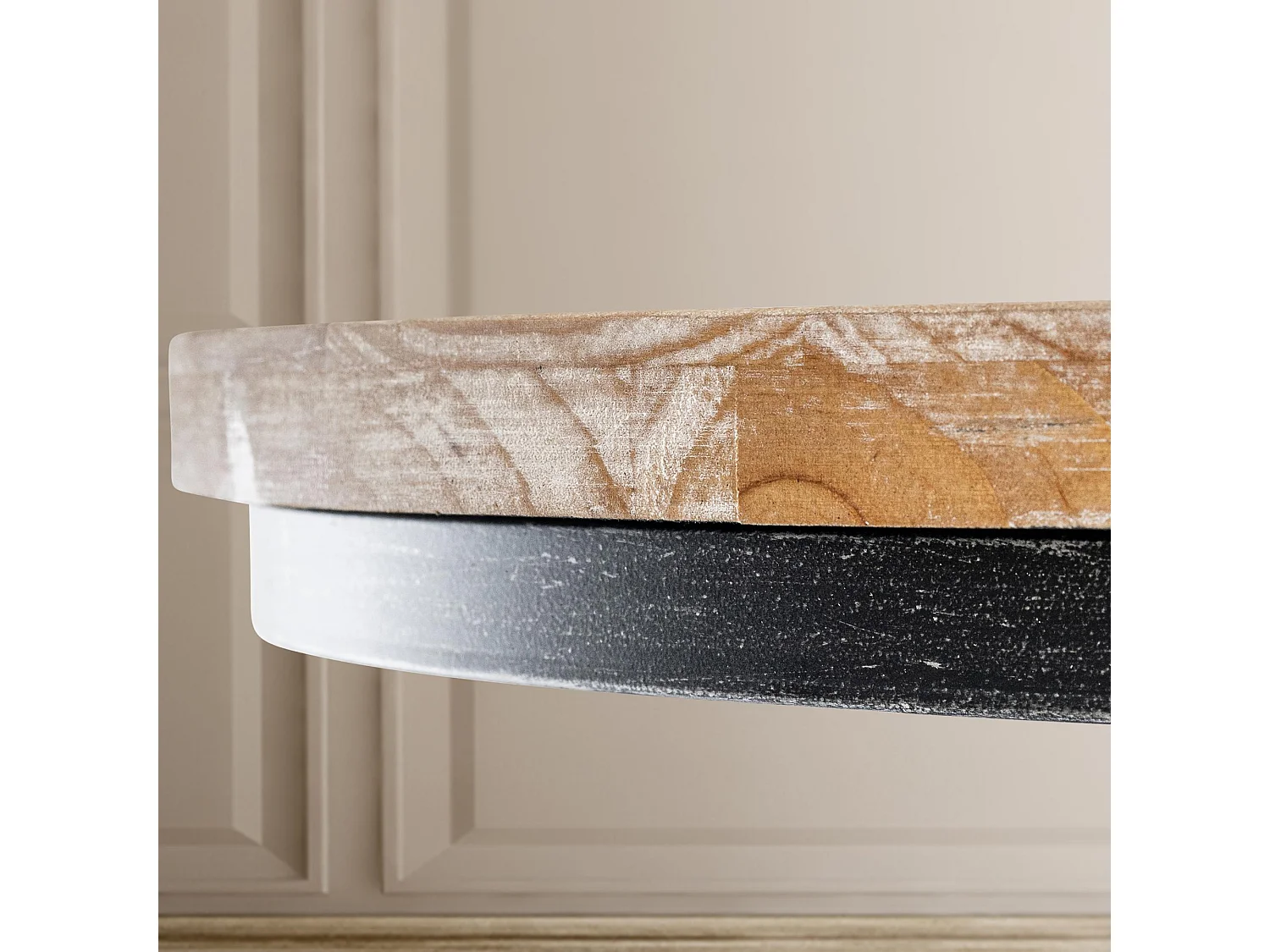 Table haute de bar - rond Ø 54 cm - Métal - Argent antique - Ruhr