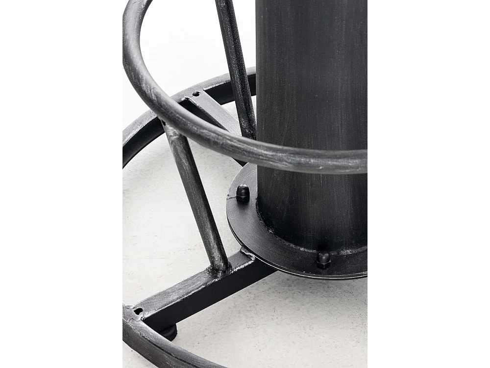 Table haute de bar - rond Ø 54 cm - Métal - Argent antique - Ruhr