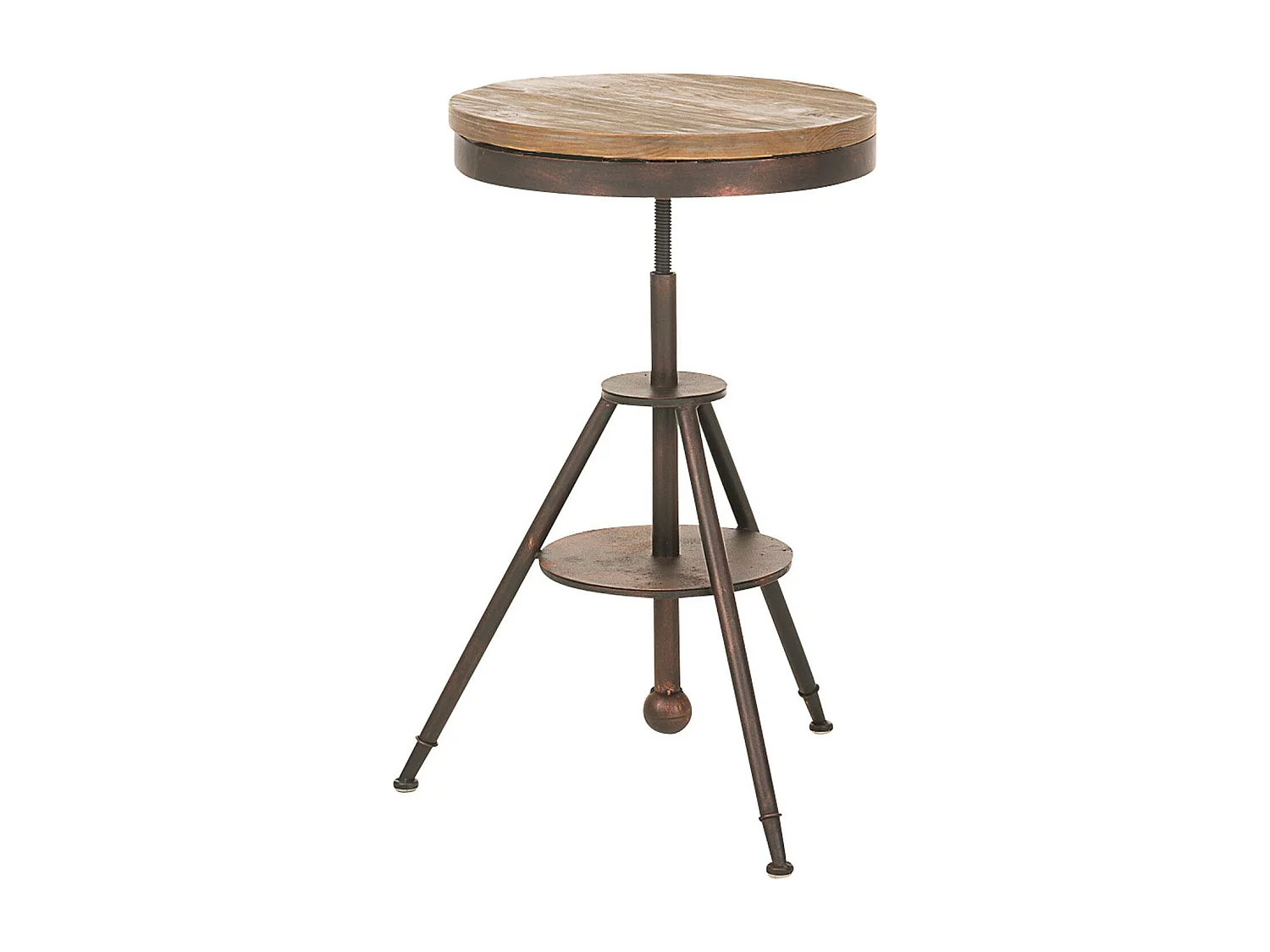 Table haute de bar - carré - Bois - 58 x 58 cm - Bronze - Moko