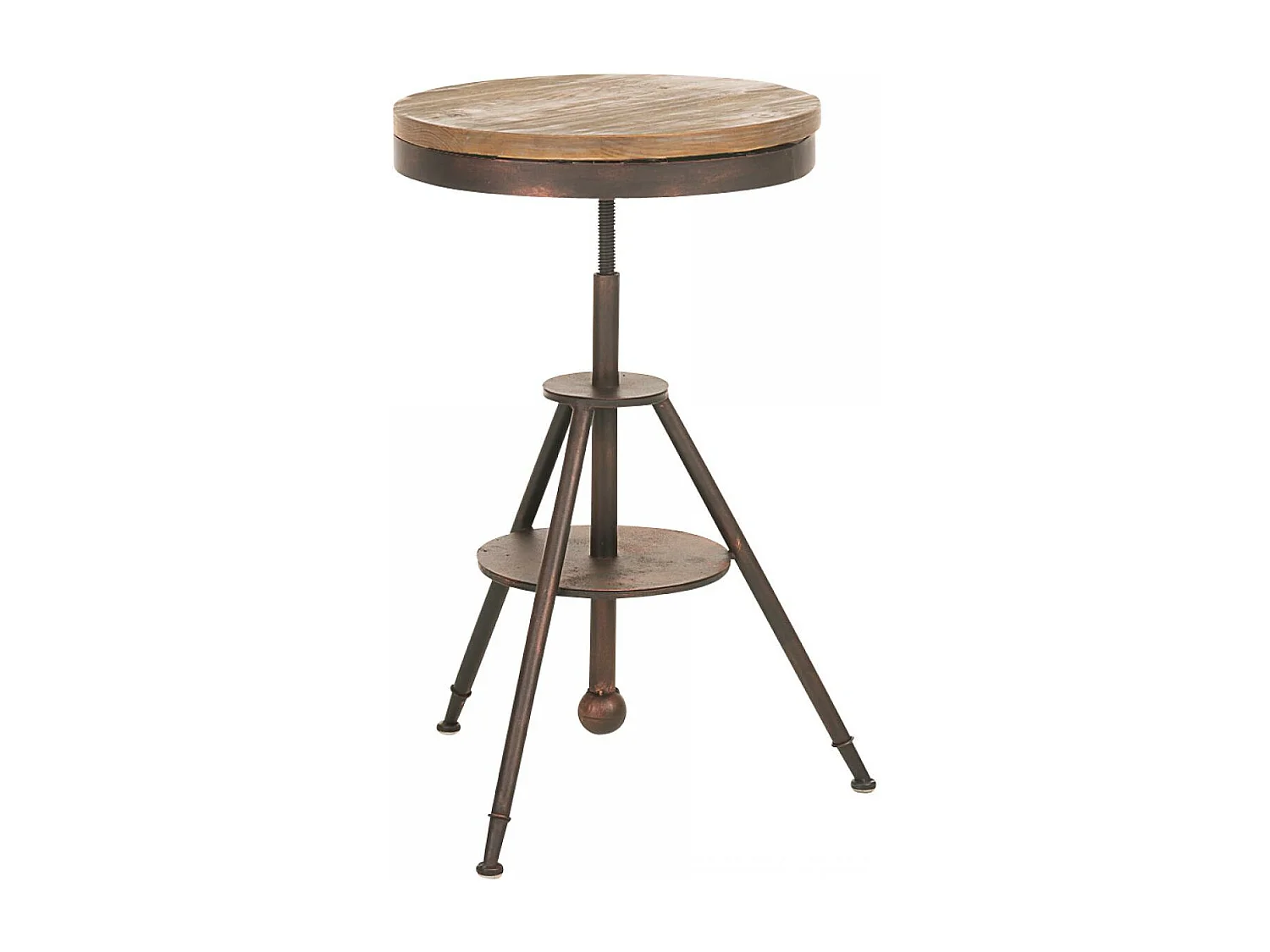 Table haute de bar - carré - Bois - 58 x 58 cm - Bronze - Moko