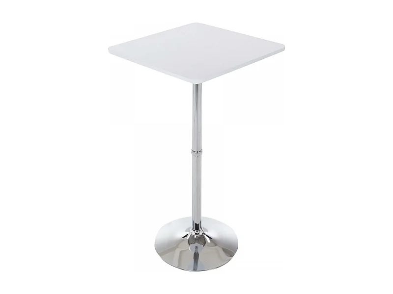 Table haute - carré - Bois - 60 x 60 cm - Blanc - eckig