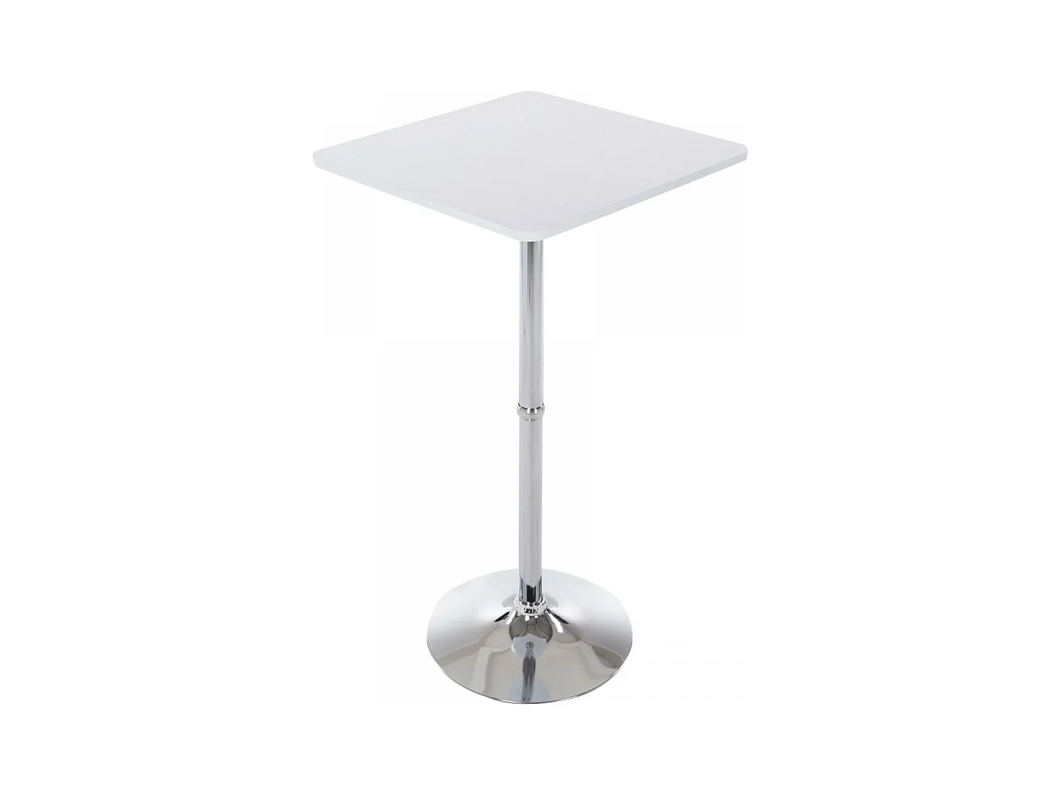 Table haute - carré - Bois - 60 x 60 cm - Blanc - eckig
