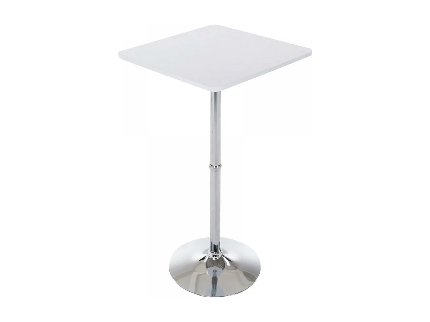 Table haute - carré - Bois - 60 x 60 cm - Blanc - eckig