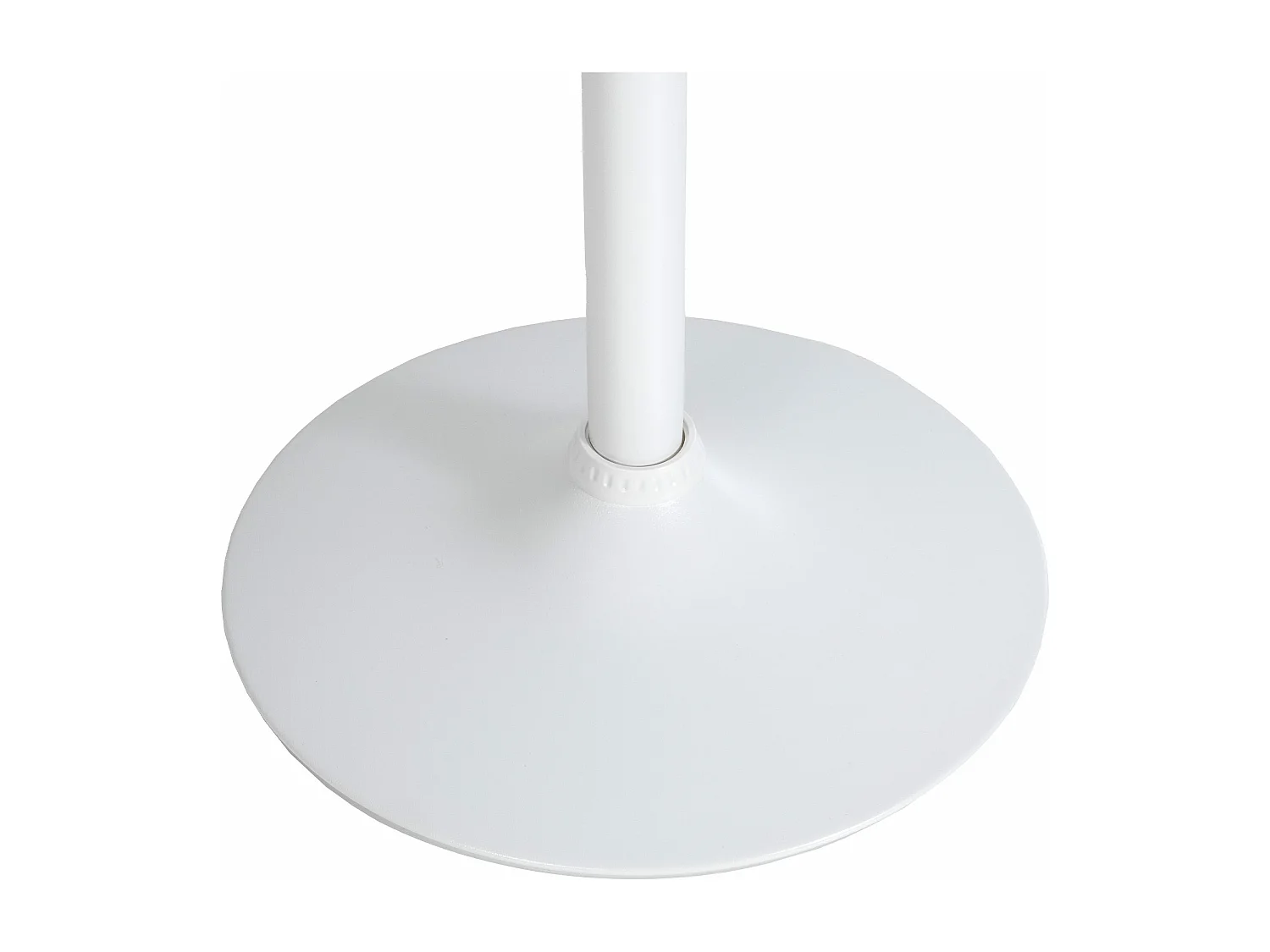 Table haute de bar - rond Ø 60 cm - Bois - Blanc / Blanc - rund