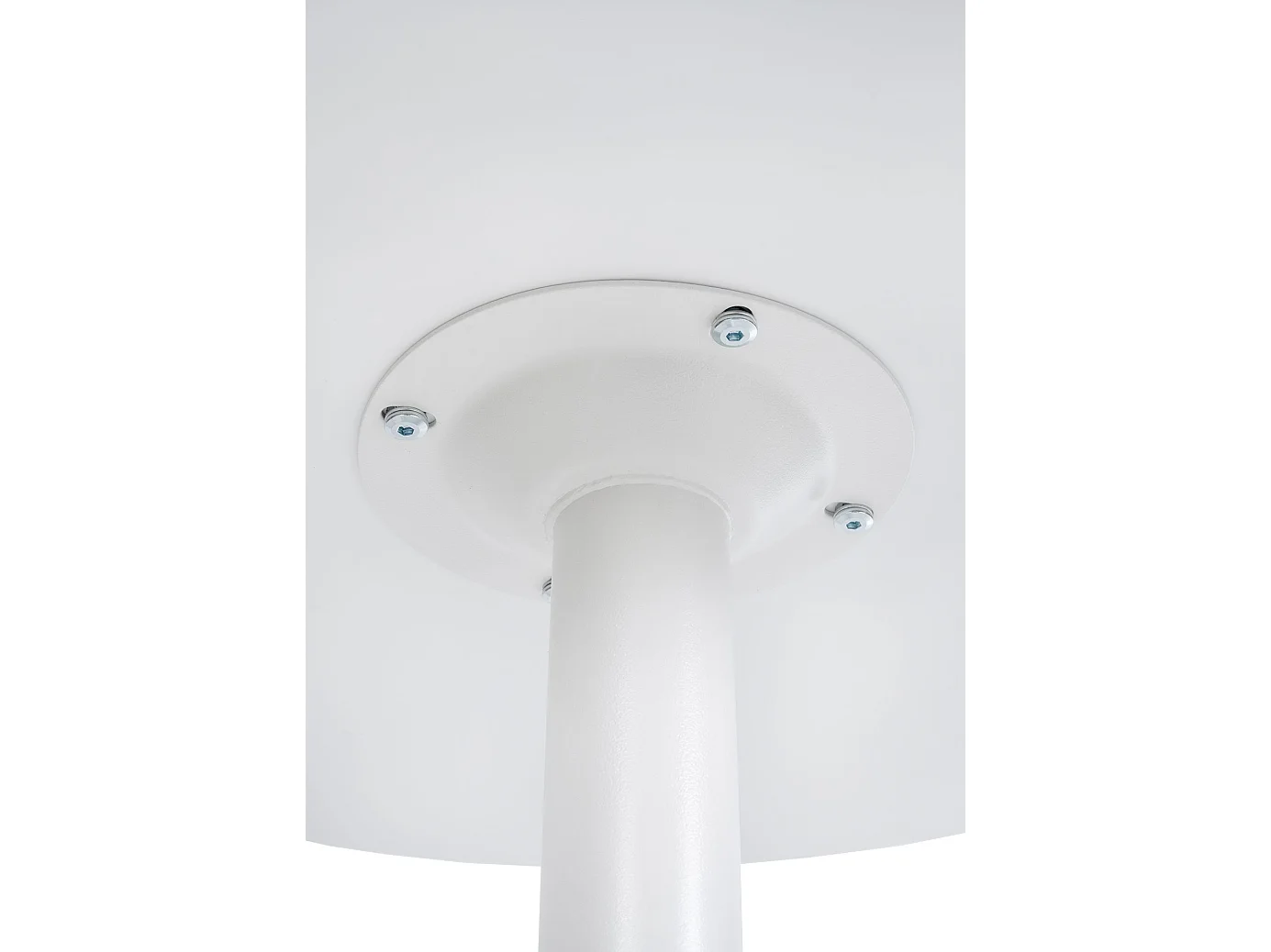 Table haute de bar - rond Ø 60 cm - Bois - Blanc / Blanc - rund