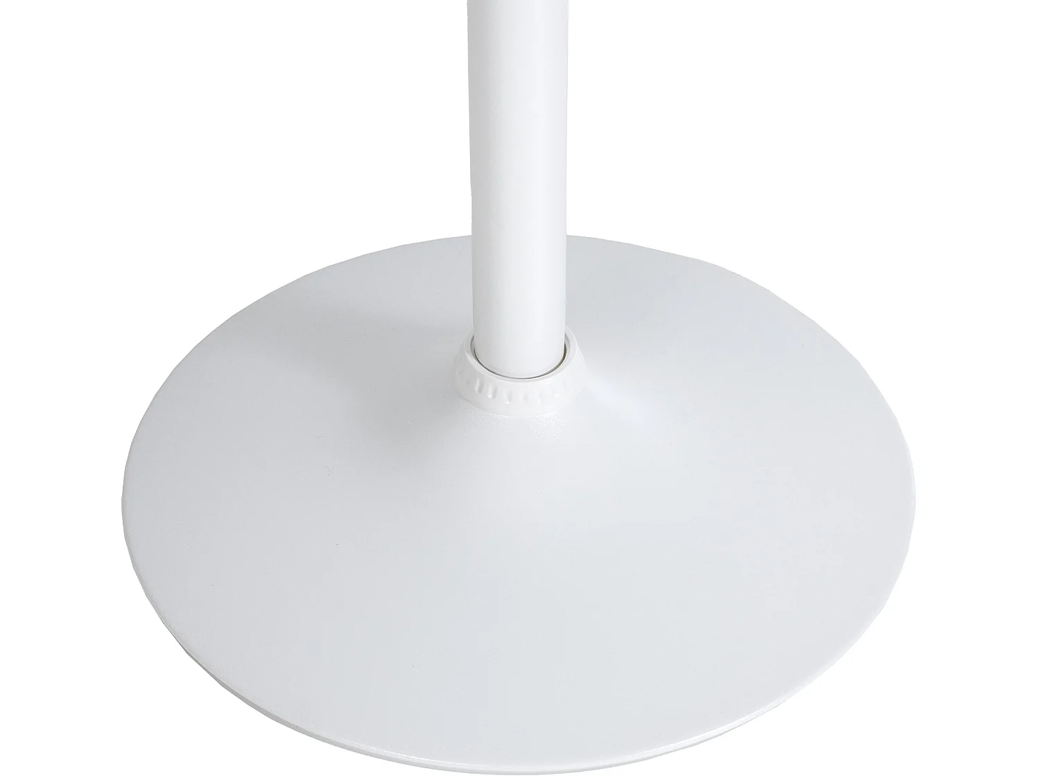 Table haute de bar - rond Ø 60 cm - Bois - Blanc / Blanc - rund