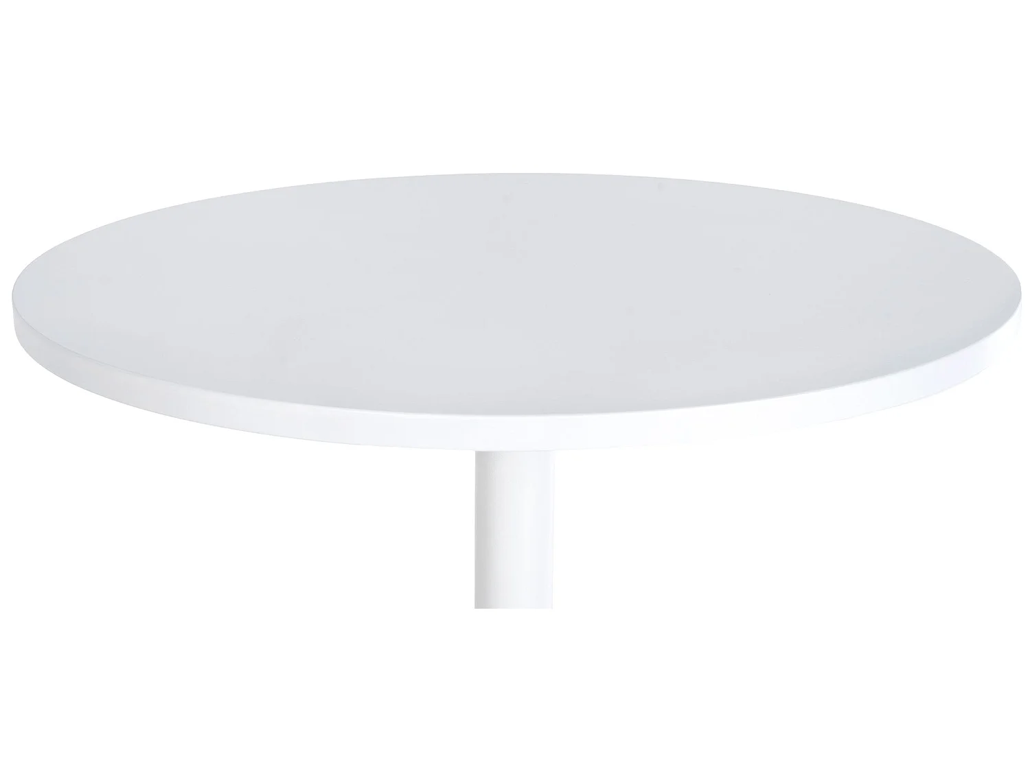 Table haute de bar - rond Ø 60 cm - Bois - Blanc / Blanc - rund