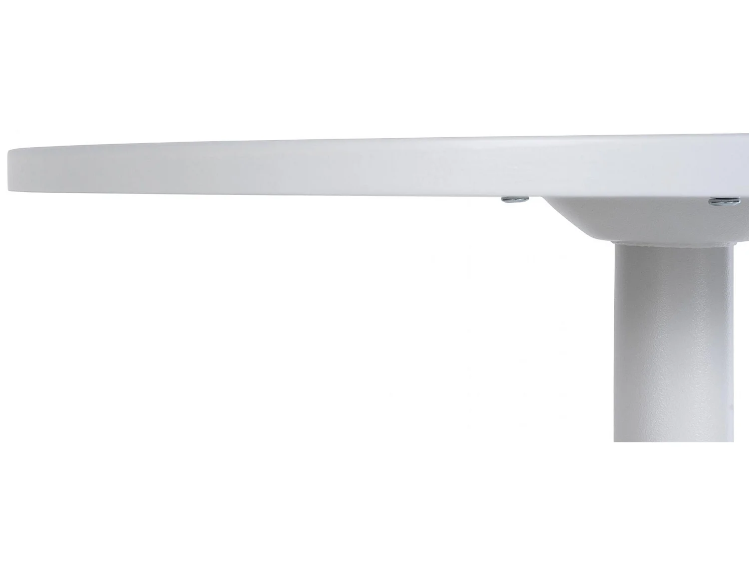 Table haute de bar - rond Ø 60 cm - Bois - Blanc / Blanc - rund