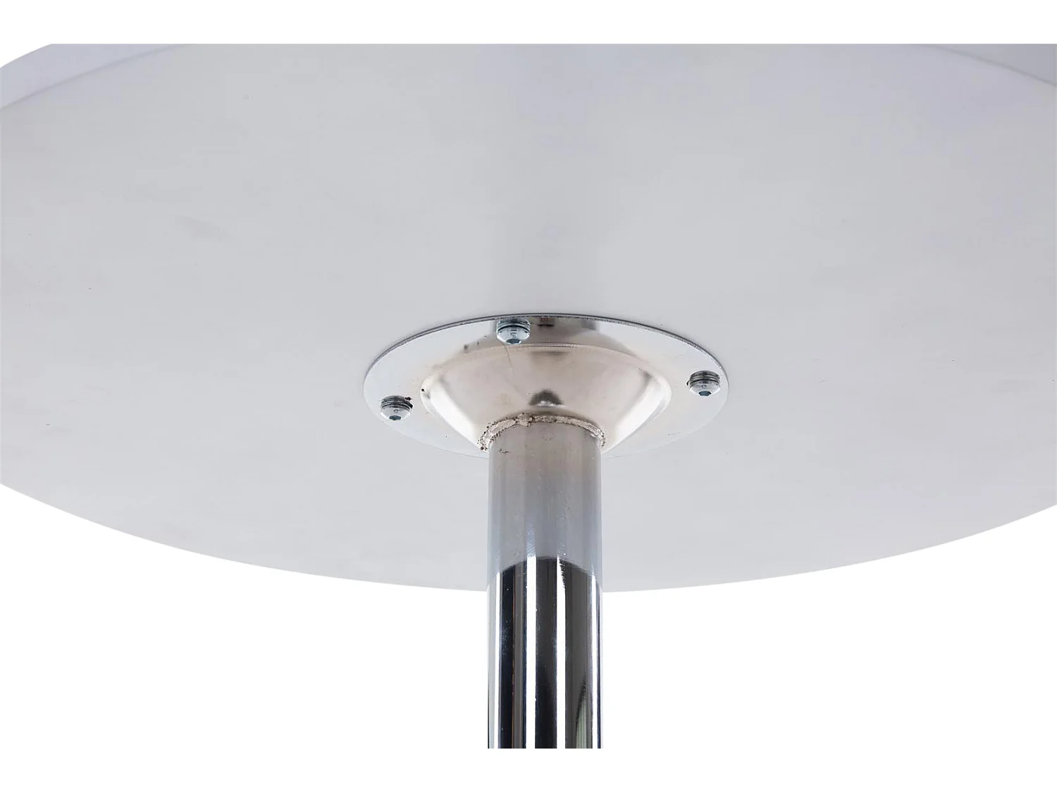 Lot de 2  Table haute de bar - rond Ø 60 cm - Bois - Blanc mat - rund