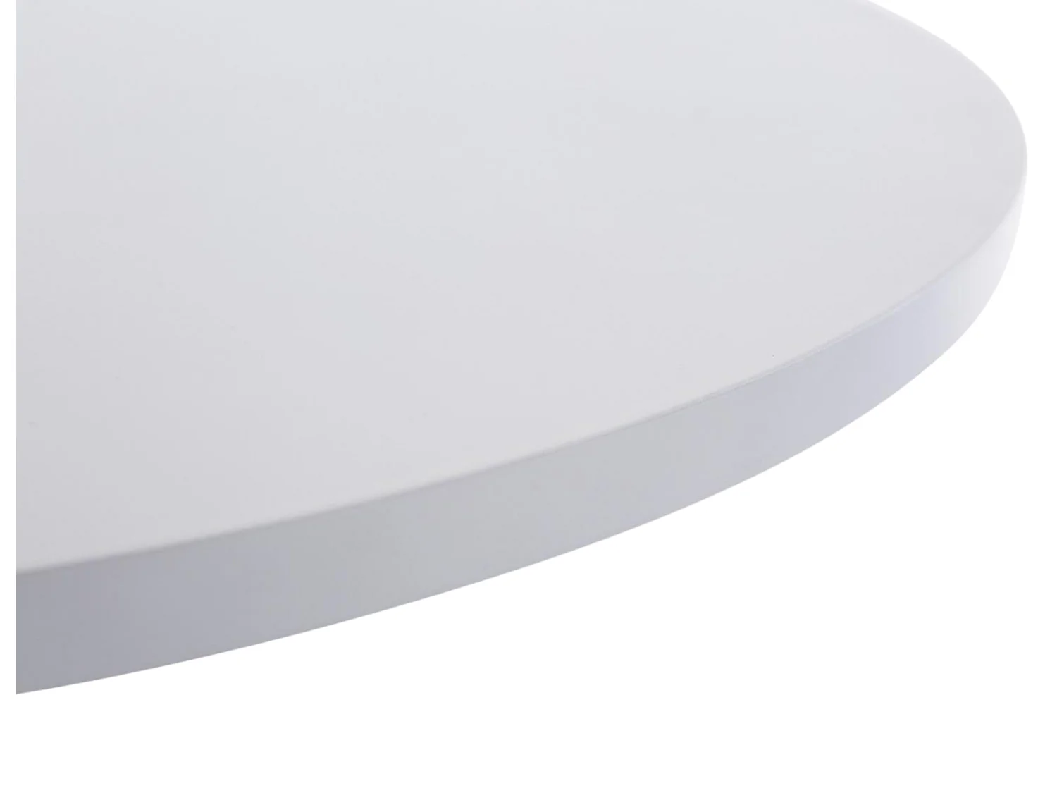 Lot de 2  Table haute de bar - rond Ø 60 cm - Bois - Blanc mat - rund