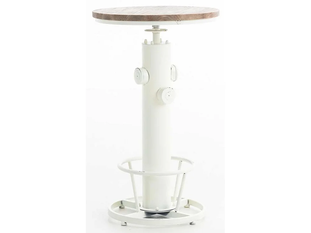 Lot de 2  Table haute - rond Ø 54 cm - Métal - Blanc antique - Ruhr