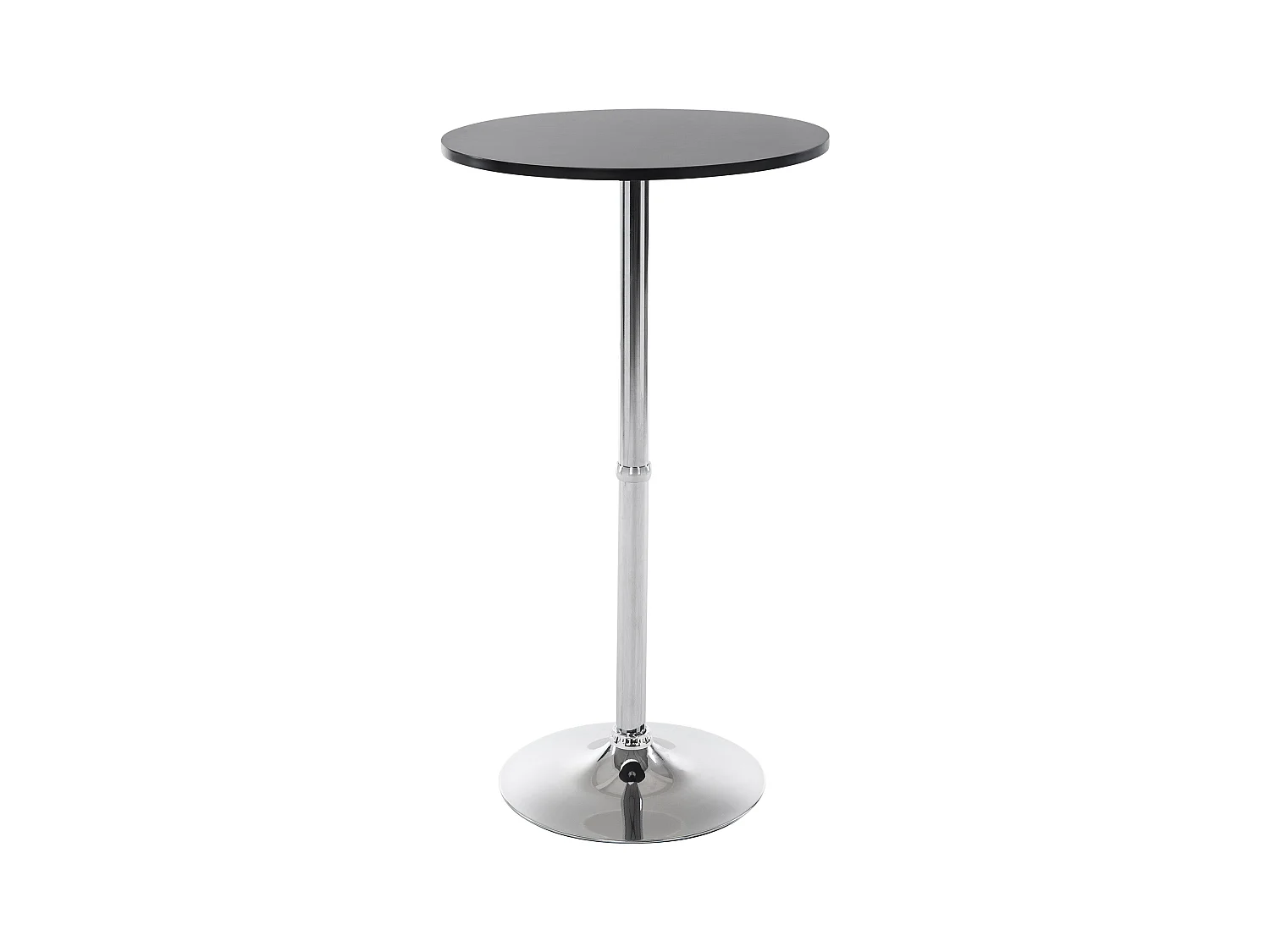 Table haute de bar - rond Ø 60 cm - Bois - Noir - rund