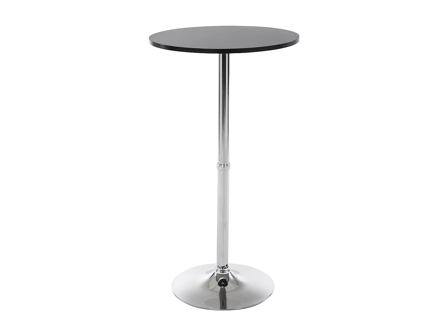 Table haute de bar - rond Ø 60 cm - Bois - Noir - rund