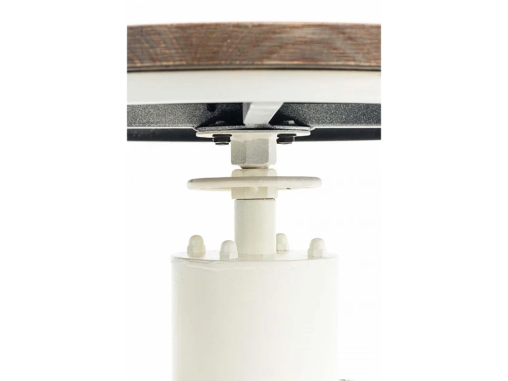 Table haute de bar - rond Ø 54 cm - Métal - Blanc antique - Ruhr