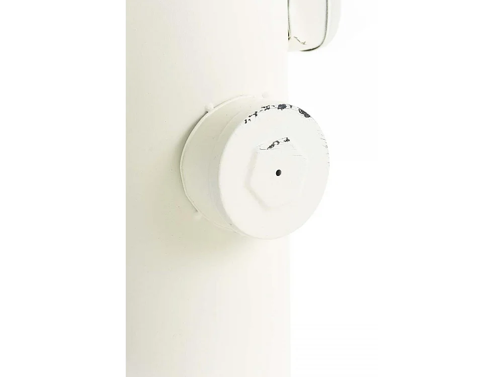 Table haute de bar - rond Ø 54 cm - Métal - Blanc antique - Ruhr