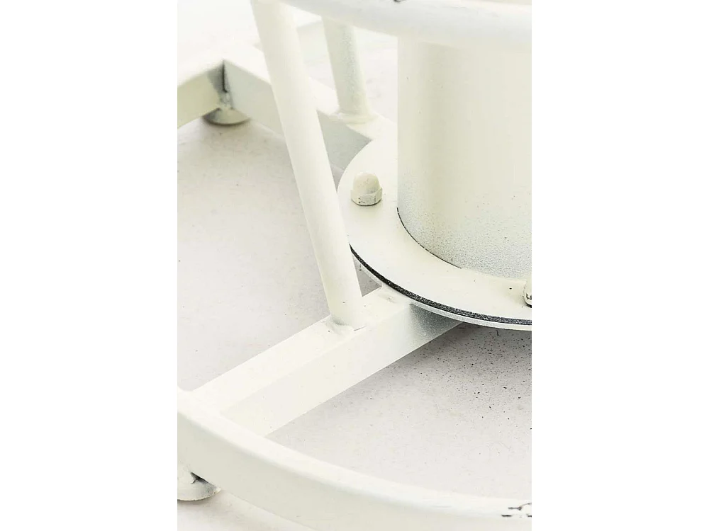 Table haute de bar - rond Ø 54 cm - Métal - Blanc antique - Ruhr