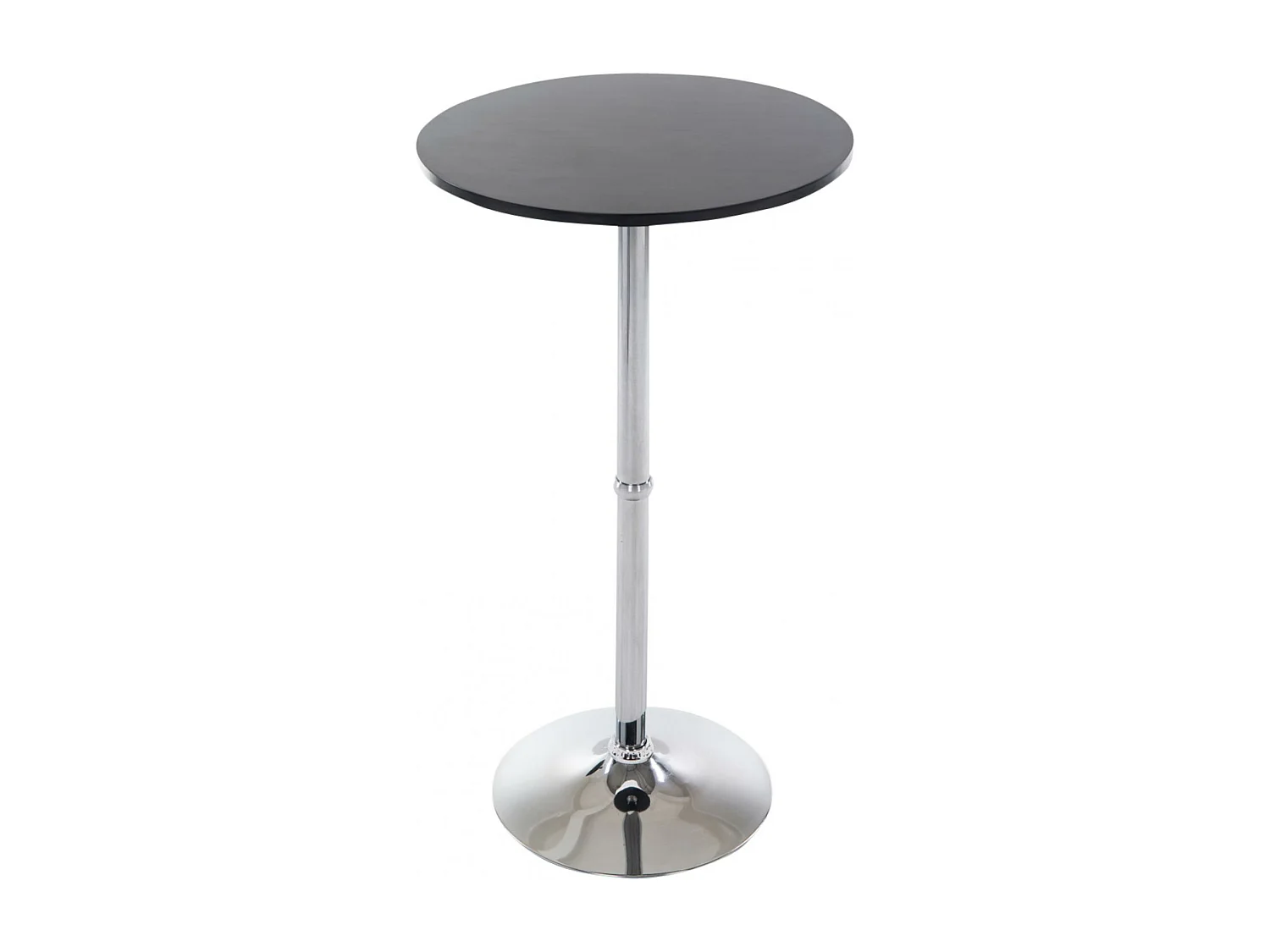 Lot de 2  Table haute de bar - rond Ø 60 cm - Bois - Noir - rund