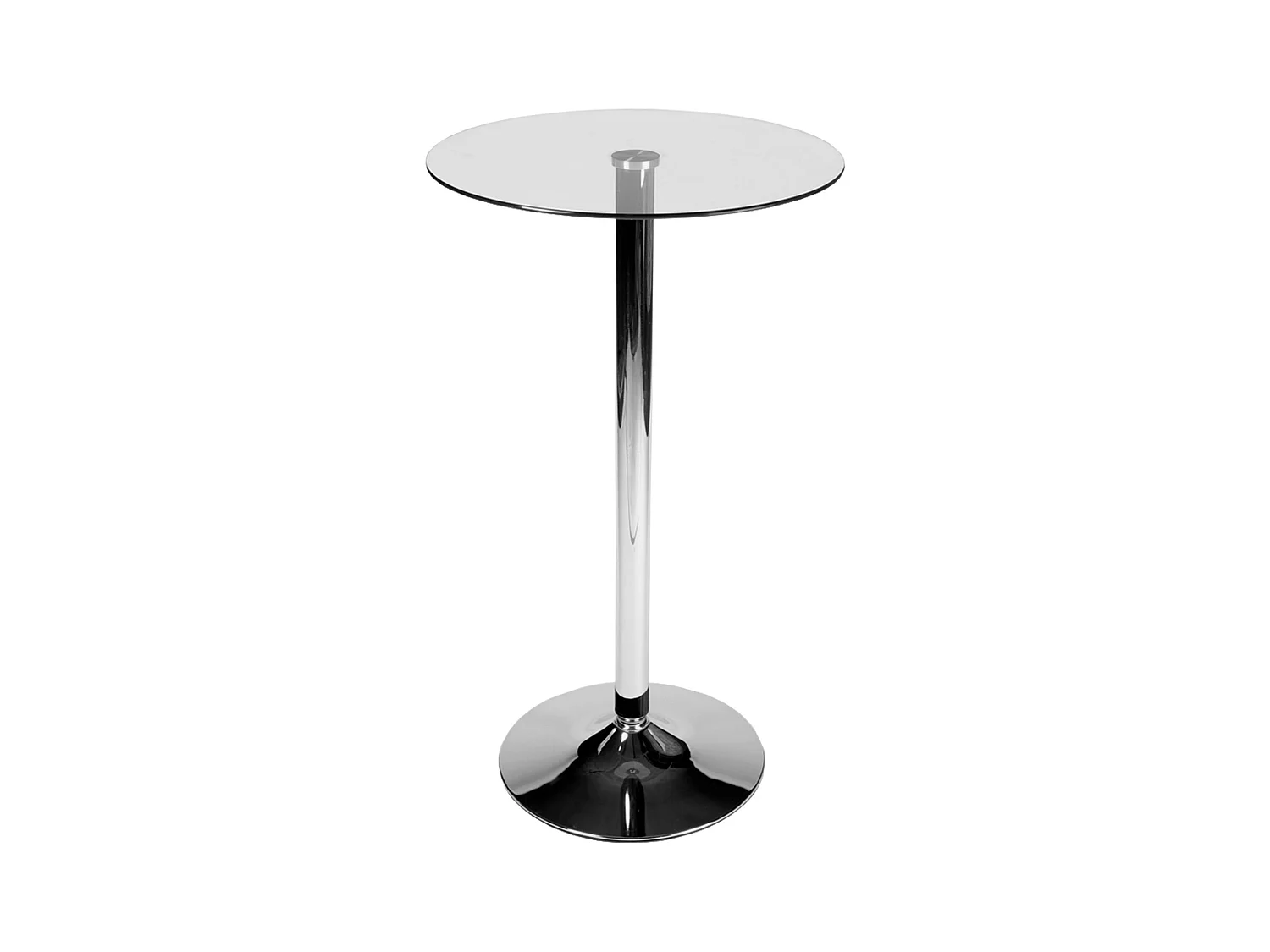 Table haute - rond Ø 60 cm - Verre - Verre clair - Glastisch rund 105 cm