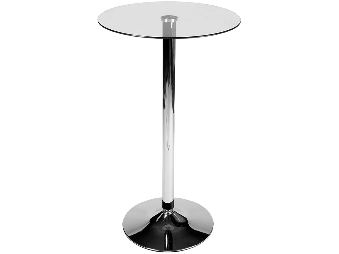 Table haute - rond Ø 60 cm - Verre - Verre clair - Glastisch rund 105 cm