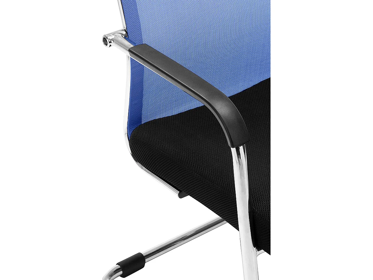 chaises oscillantes - Similicuir & Métal chromé - Bleu - Brenda