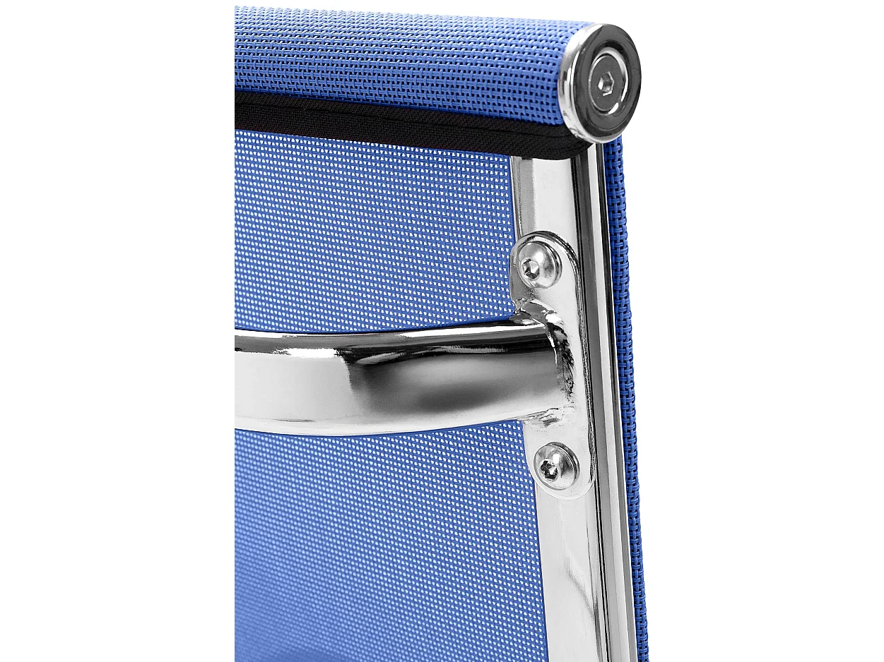 chaises oscillantes - Similicuir & Métal chromé - Bleu - Brenda