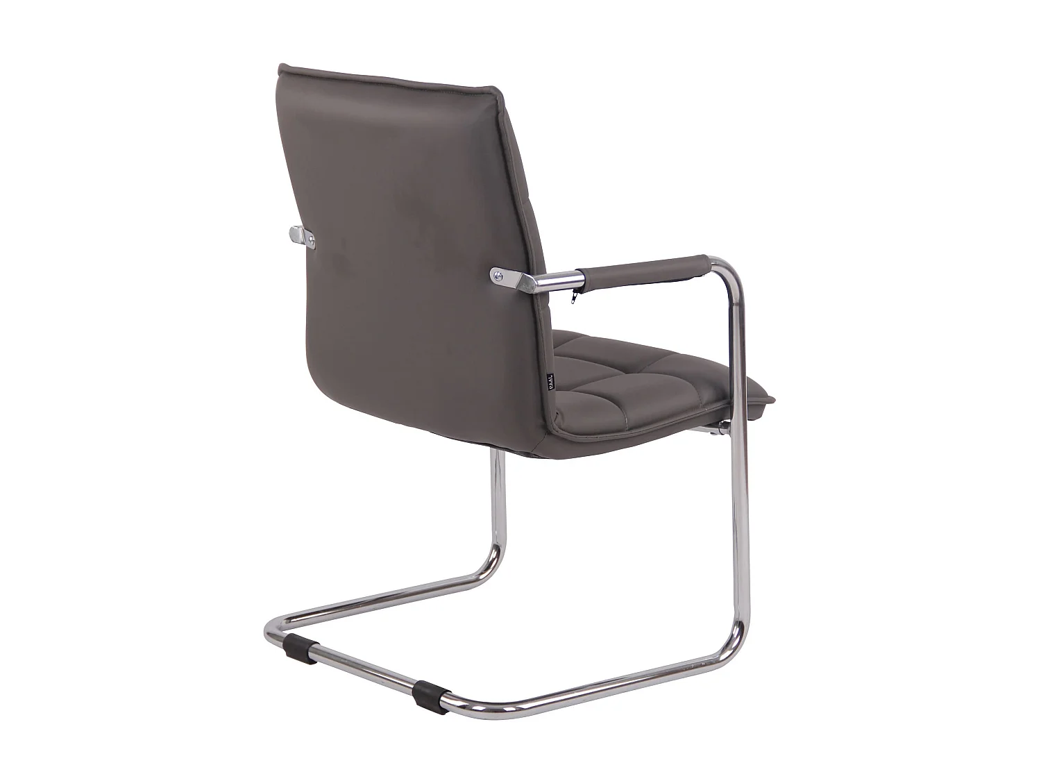 Lot de 2  chaises oscillantes - Similicuir & Métal - Gris - Gandia