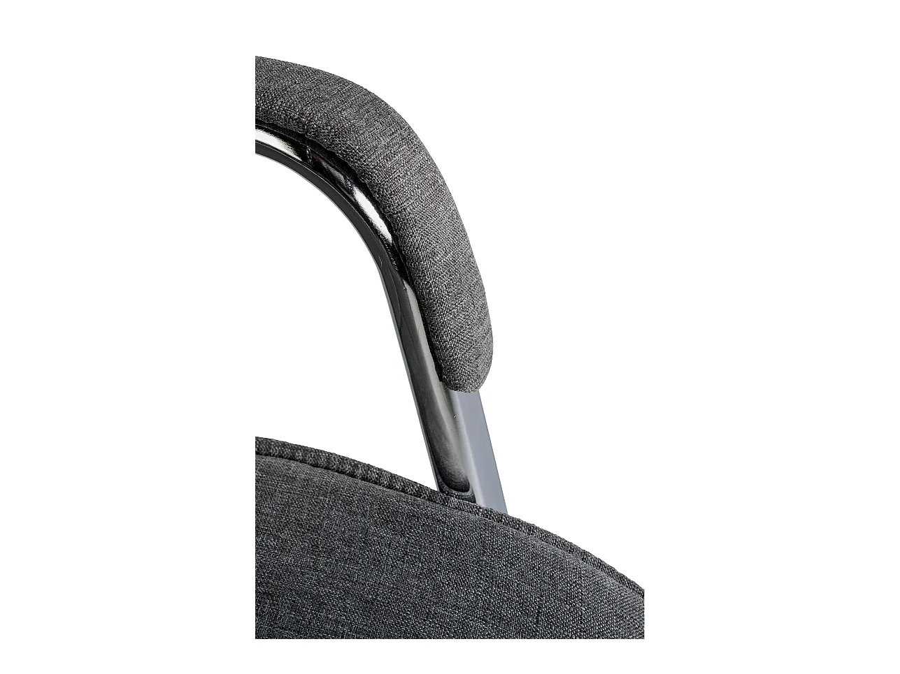 Lot de 2  chaises oscillantes - Tissu & Métal chromé - Gris foncé - Sievert