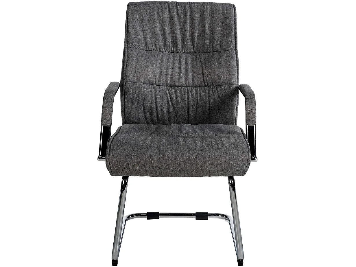 Lot de 2  chaises oscillantes - Tissu & Métal chromé - Gris foncé - Sievert