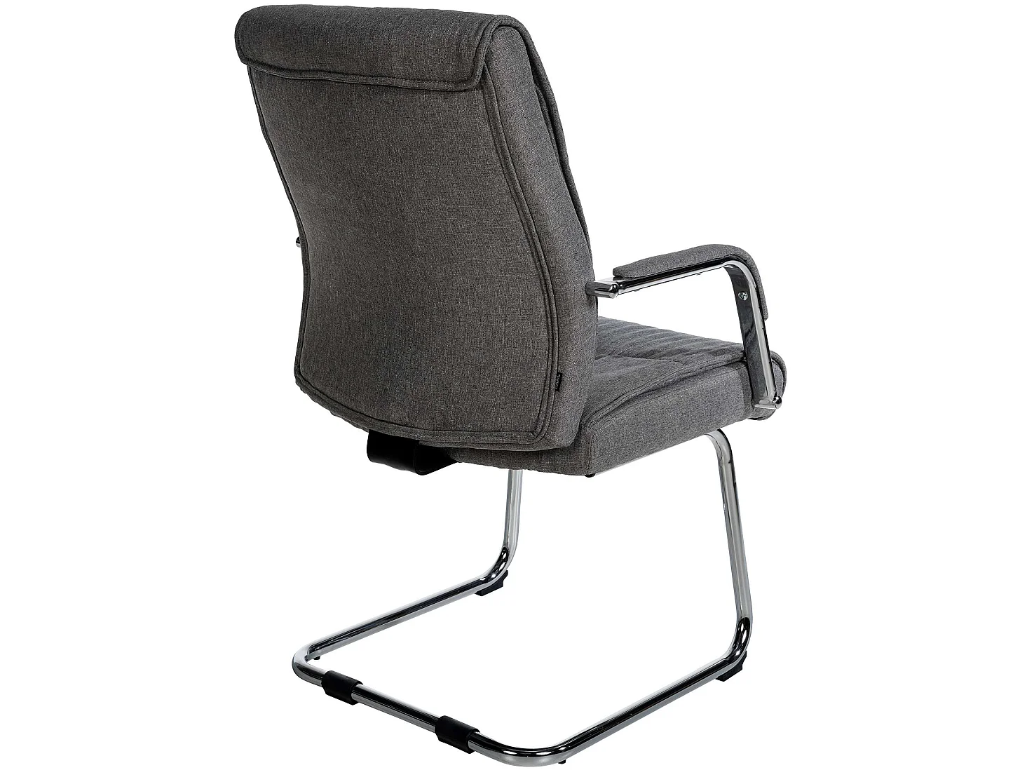 Lot de 2  chaises oscillantes - Tissu & Métal chromé - Gris foncé - Sievert