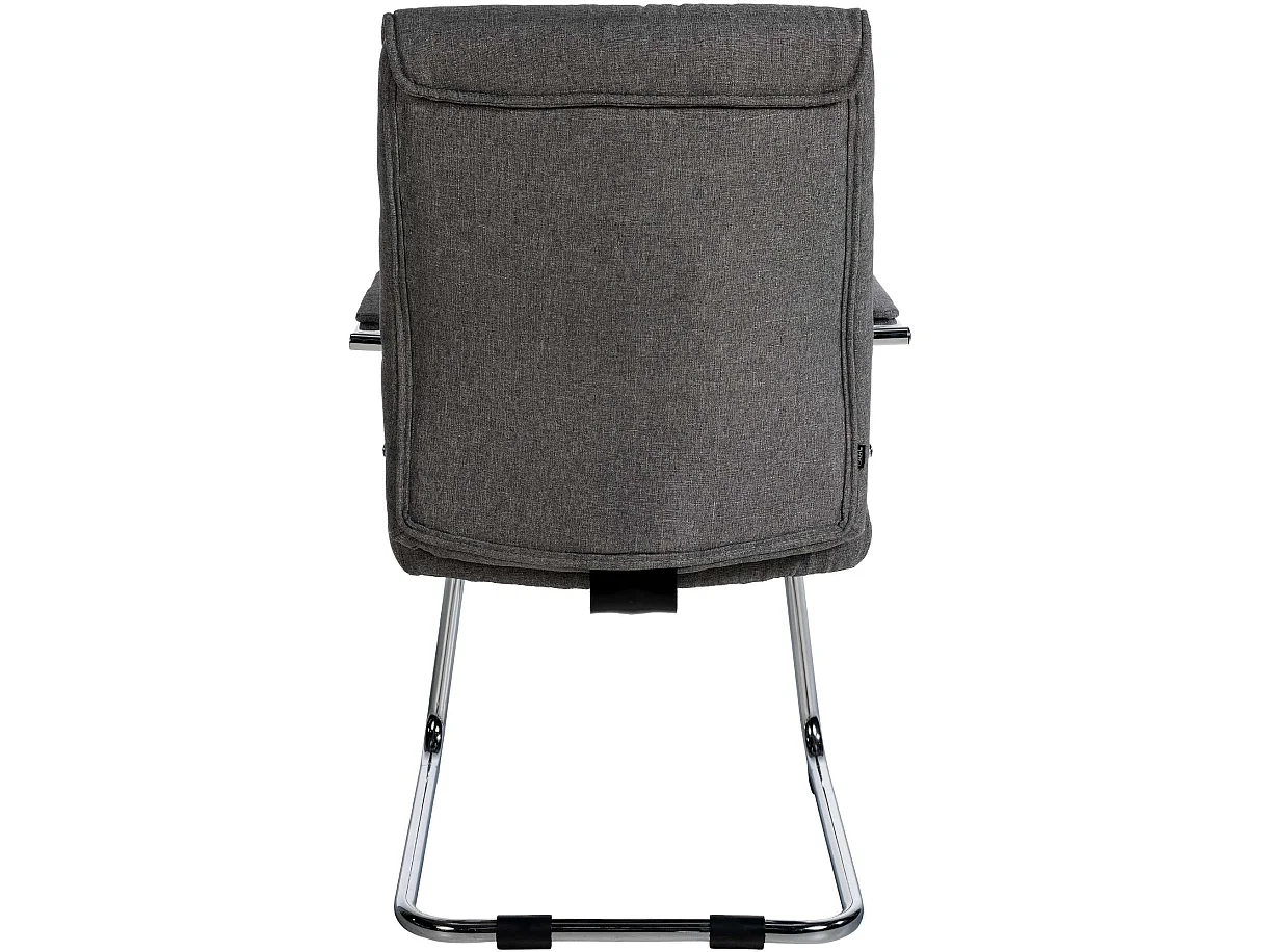 Lot de 2  chaises oscillantes - Tissu & Métal chromé - Gris foncé - Sievert