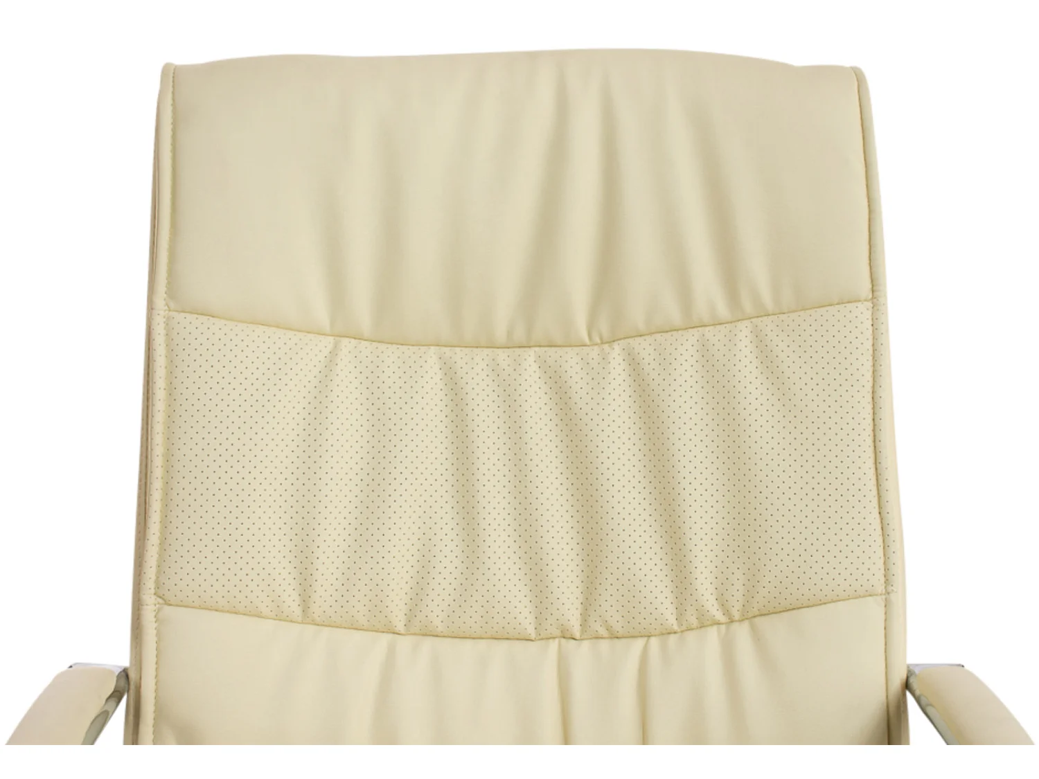 Lot de 2  chaises oscillantes - Similicuir - Crème - Caro