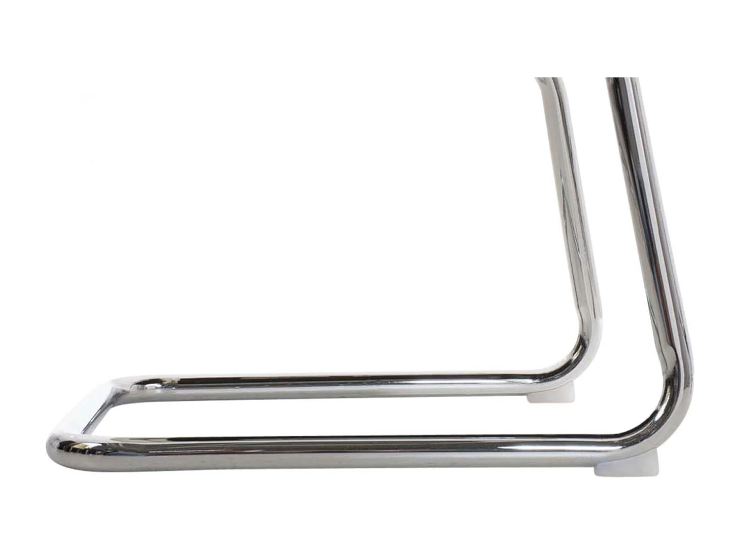 Lot de 2  chaises oscillantes - Similicuir - Crème - Caro