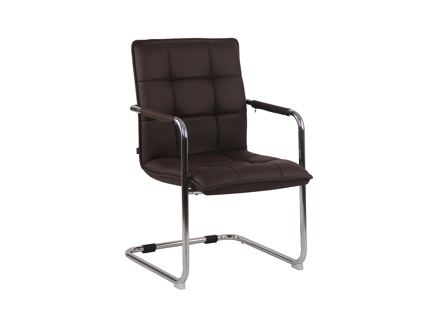 chaises oscillantes - Similicuir & Chrome - Marron - Gandia
