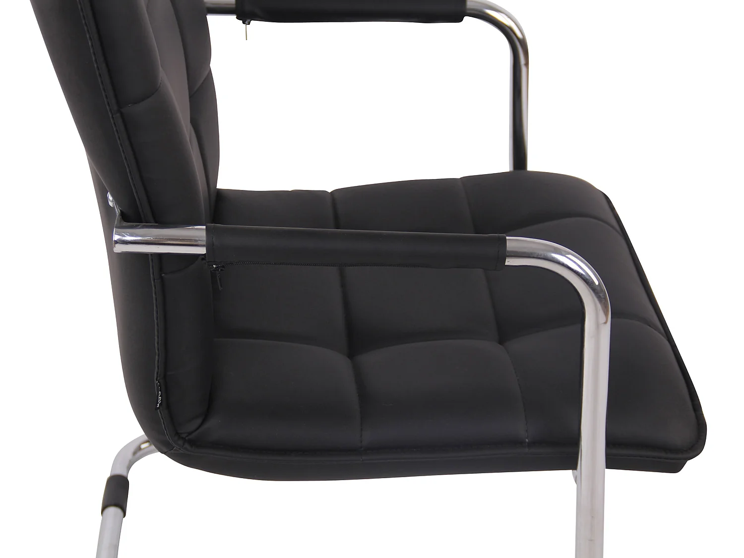 chaises oscillantes - Similicuir & Chrome - Noir - Gandia