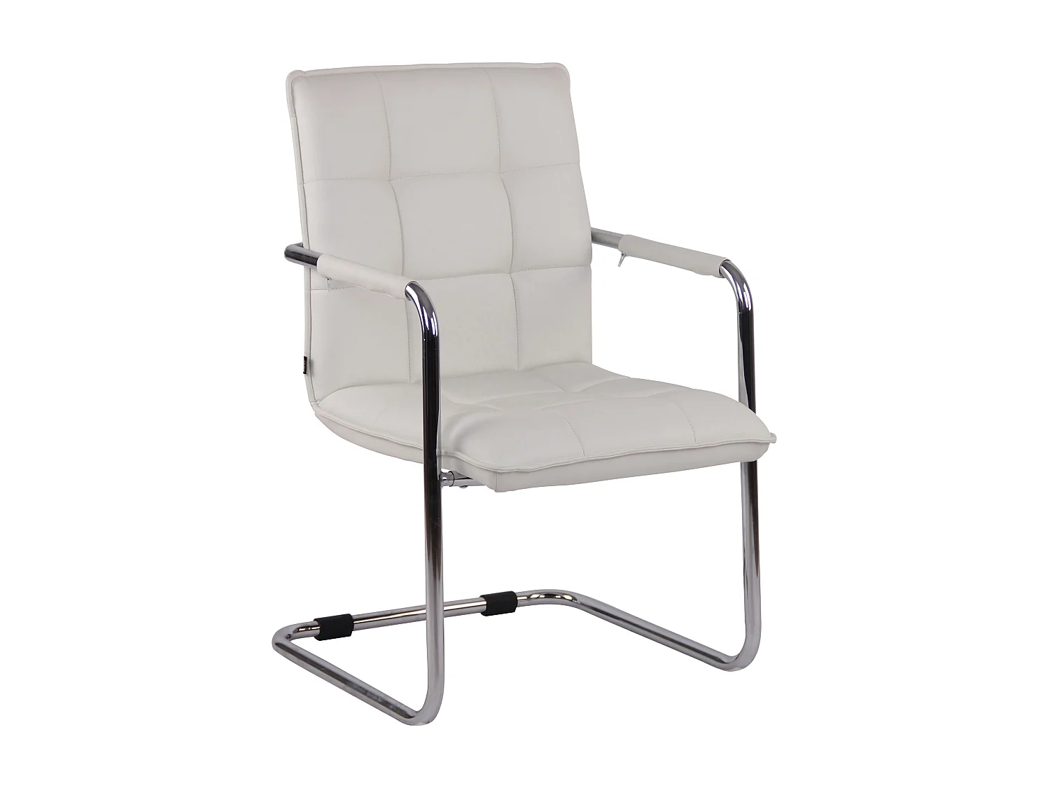 chaises oscillantes - Similicuir & Chrome - Blanc - Gandia