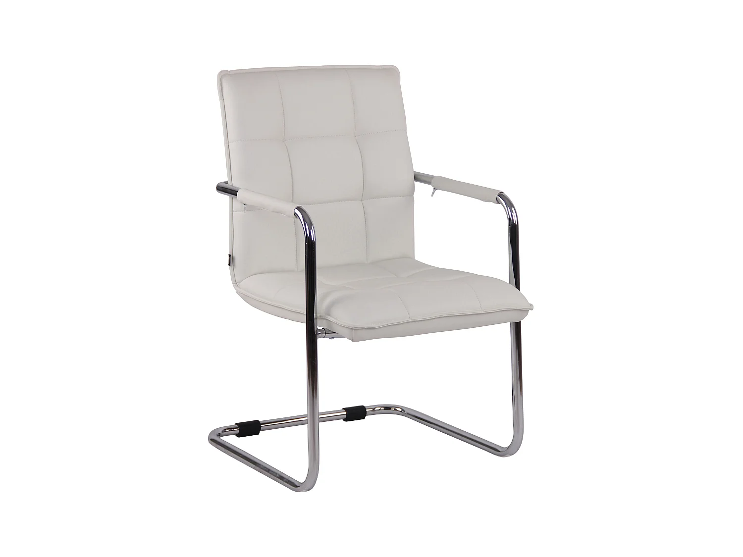chaises oscillantes - Similicuir & Chrome - Blanc - Gandia