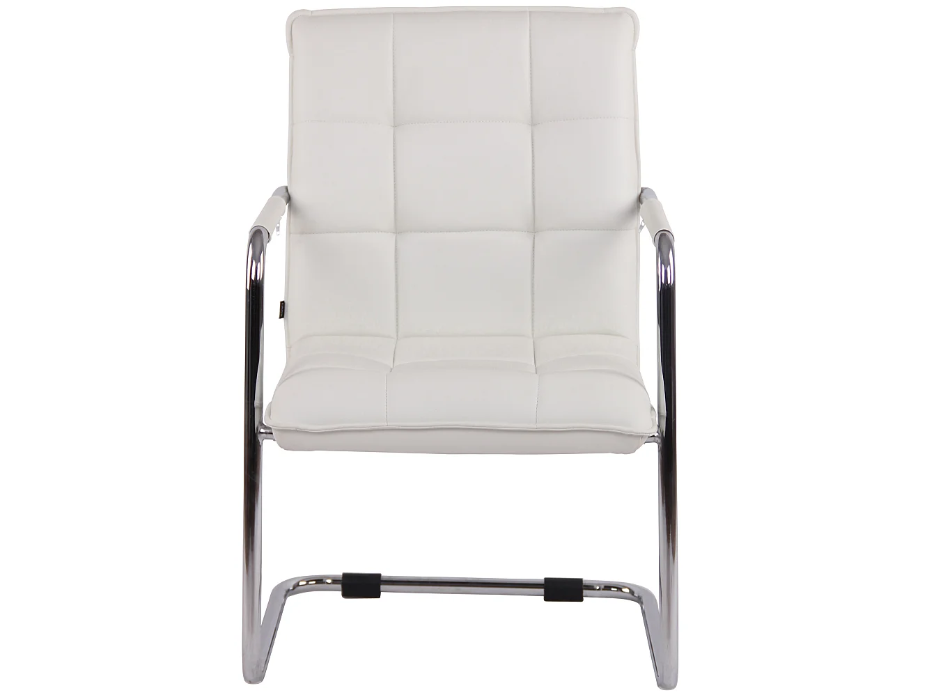 chaises oscillantes - Similicuir & Chrome - Blanc - Gandia