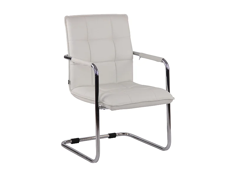 chaises oscillantes - Similicuir & Chrome - Blanc - Gandia
