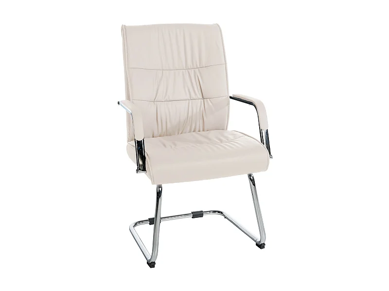 chaises oscillantes - Similicuir & Acier inoxydable - Crème - Sievert