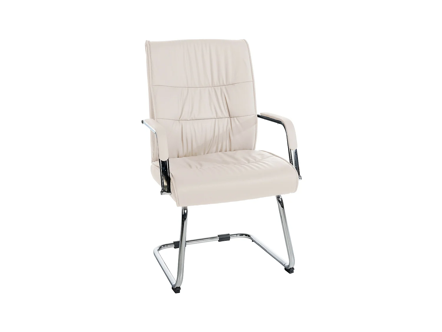 chaises oscillantes - Similicuir & Acier inoxydable - Crème - Sievert