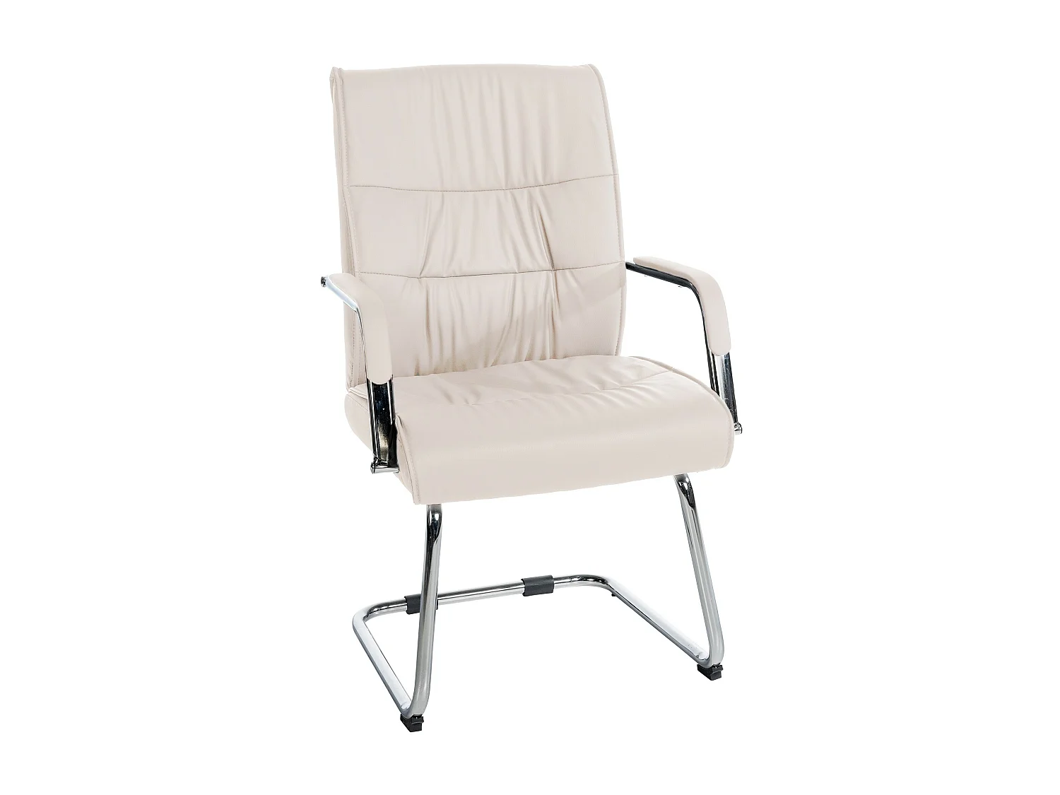 chaises oscillantes - Similicuir & Acier inoxydable - Crème - Sievert