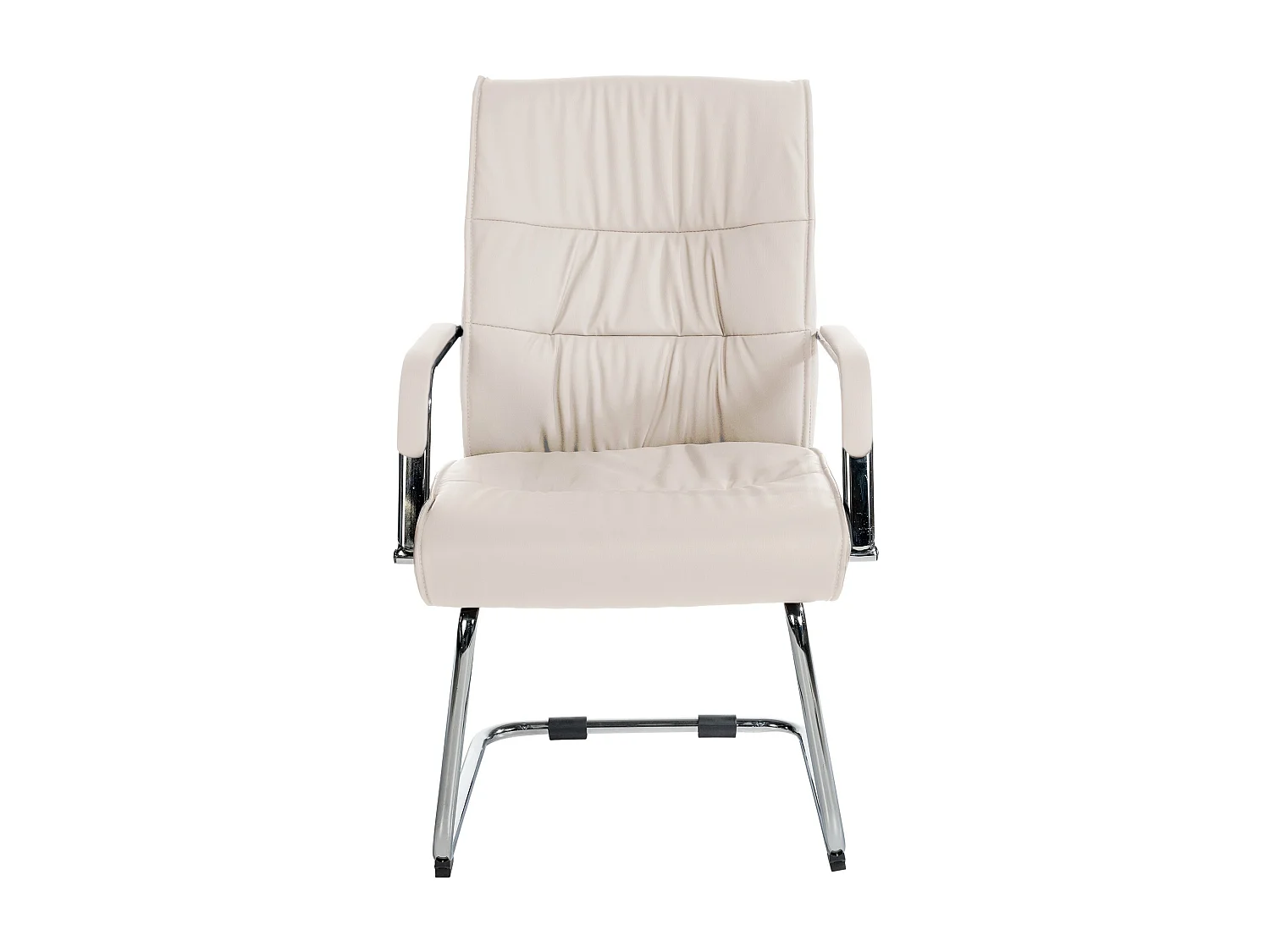 chaises oscillantes - Similicuir & Acier inoxydable - Crème - Sievert