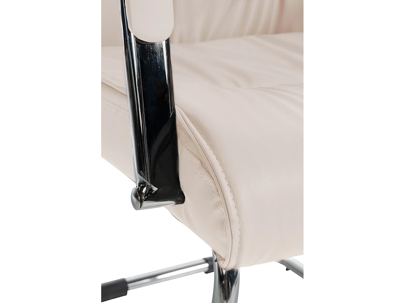 chaises oscillantes - Similicuir & Acier inoxydable - Crème - Sievert
