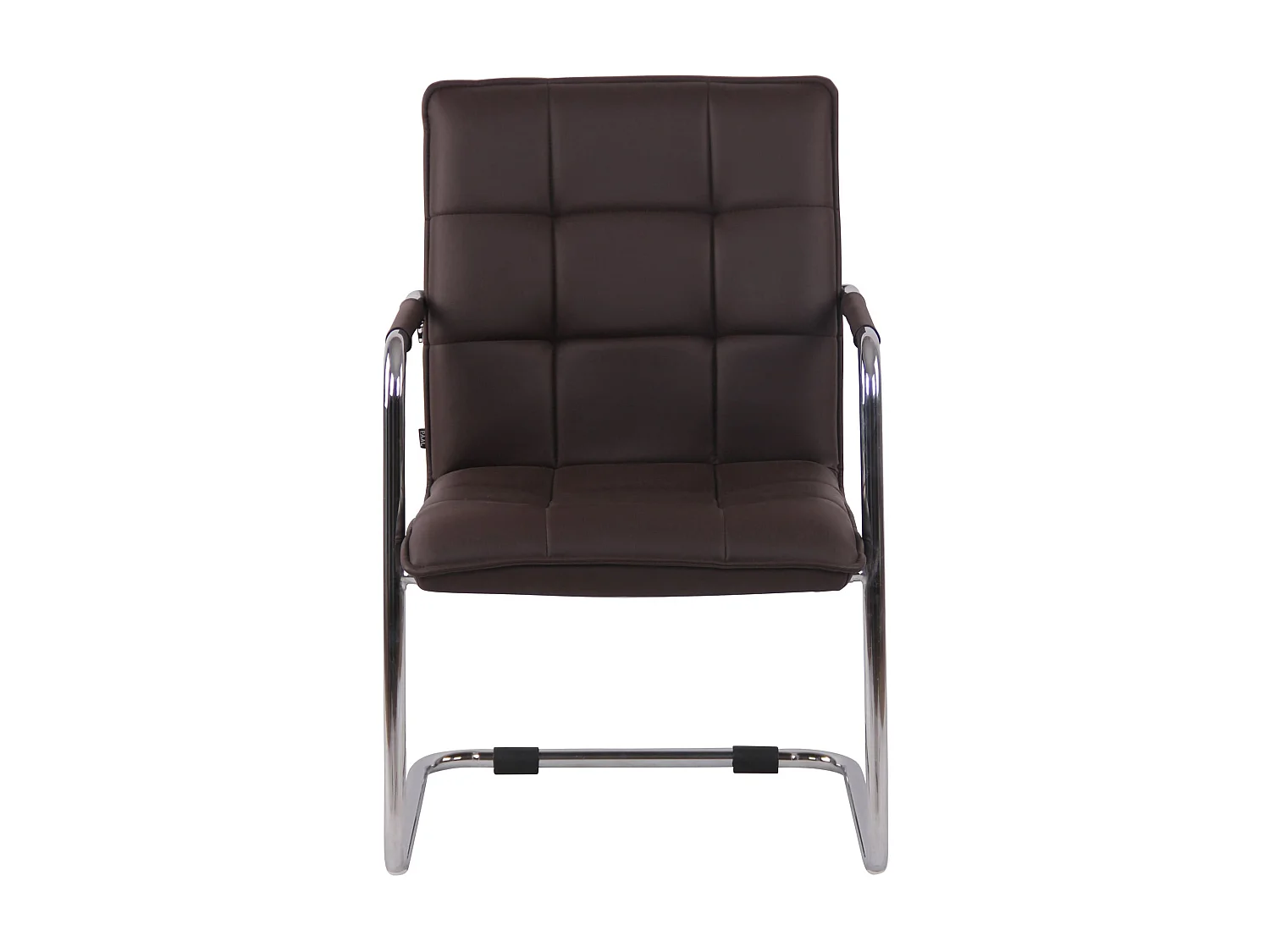 Lot de 2  chaises oscillantes - Similicuir & Métal - Marron - Gandia