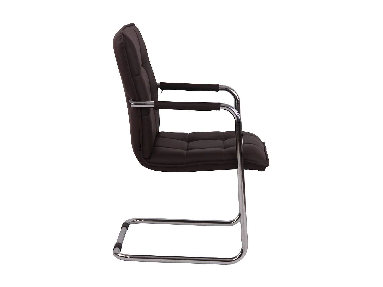 Lot de 2  chaises oscillantes - Similicuir & Métal - Marron - Gandia